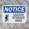 Signmission Ladder Storage Area, 10 in W x Rectangle, Plastic OS-2PACK-NS-P-710-L-13945 - alternate 2